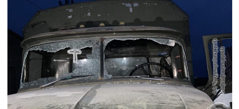 Հուլիսի 31-ին Երասխում թշնամին կրակել է սնունդ տեղափոխող մեքենայի վրա