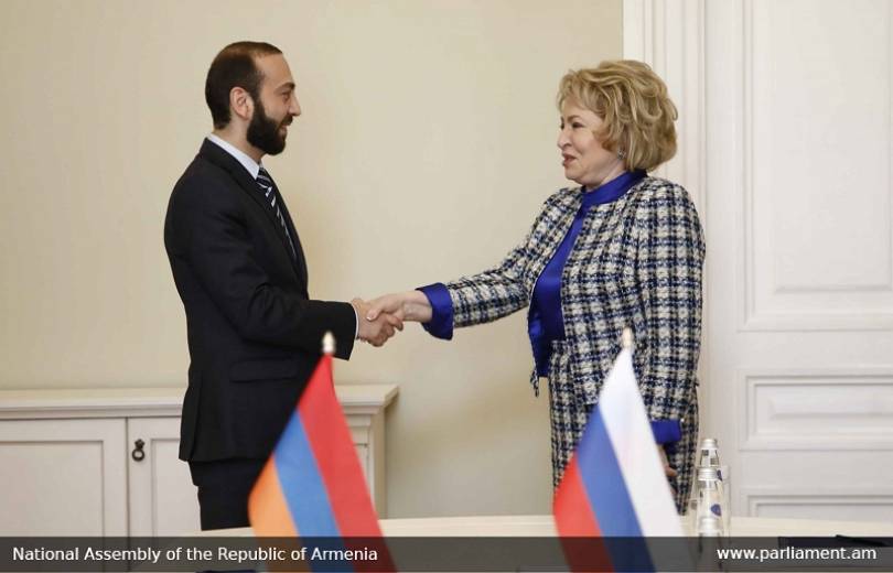 ԱԺ նախագահը բարձր է գնահատում հայ-ռուսական ռազմավարական գործընկերային հարաբերությունները