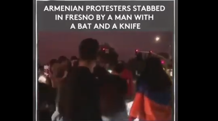 Ֆրեզնոյում խաղաղ ցույցի ընթացքում հայերը ենթարկվել են հարձակման (տեսանյութ)